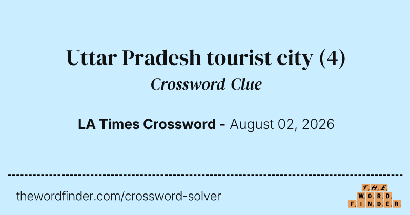 Uttar Pradesh tourist city crossword clue image