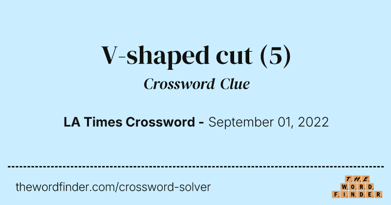 V-shaped cut crossword clue image