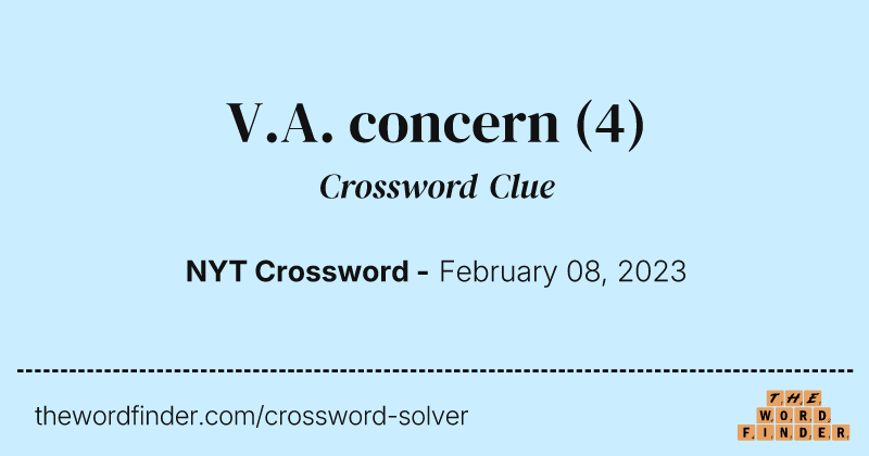 V.A. concern crossword clue image