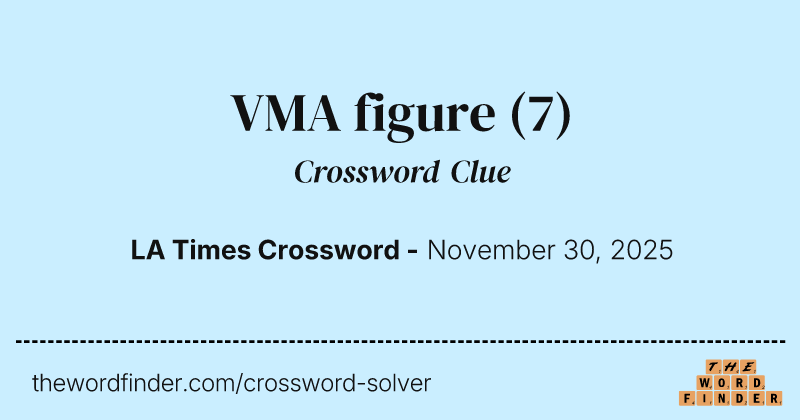 VMA figure crossword clue image