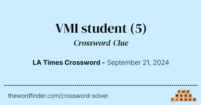 VMI student crossword clue image