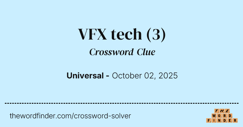 VFX tech crossword clue image