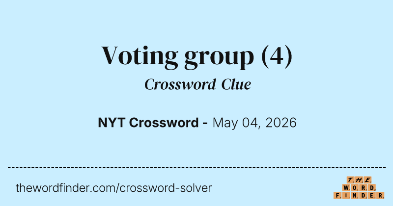Voting group crossword clue image