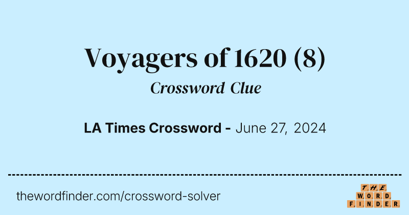 Voyagers of 1620 crossword clue image