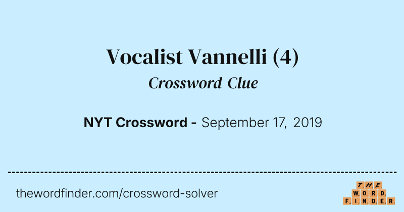 Vocalist Vannelli crossword clue image