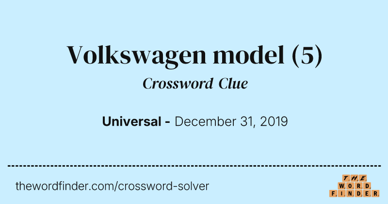 Volkswagen model crossword clue image