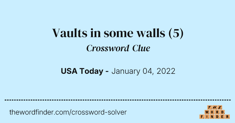 Vaults in some walls crossword clue image
