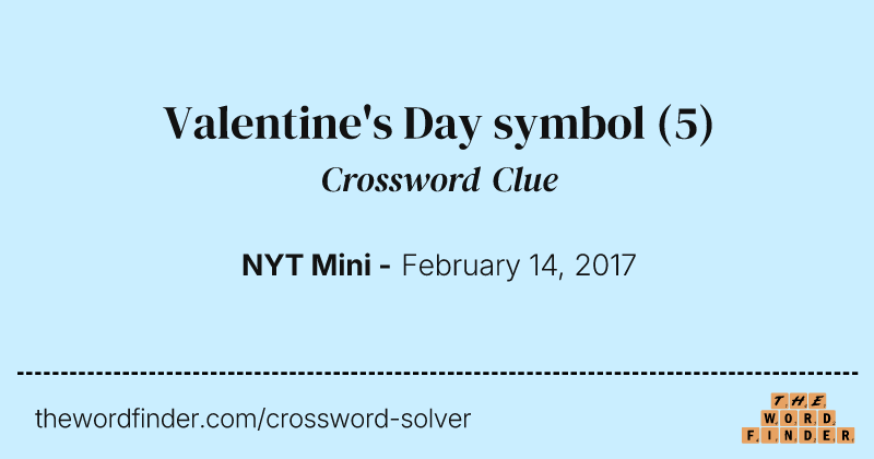 Valentine's Day symbol crossword clue image