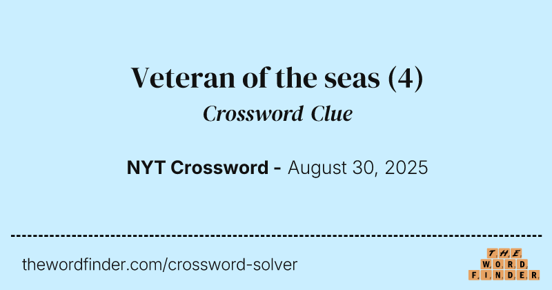 Veteran of the seas crossword clue image