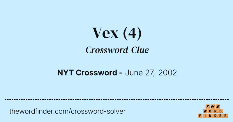 Vex crossword clue image
