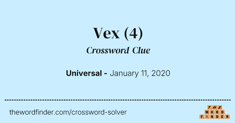 Vex crossword clue image