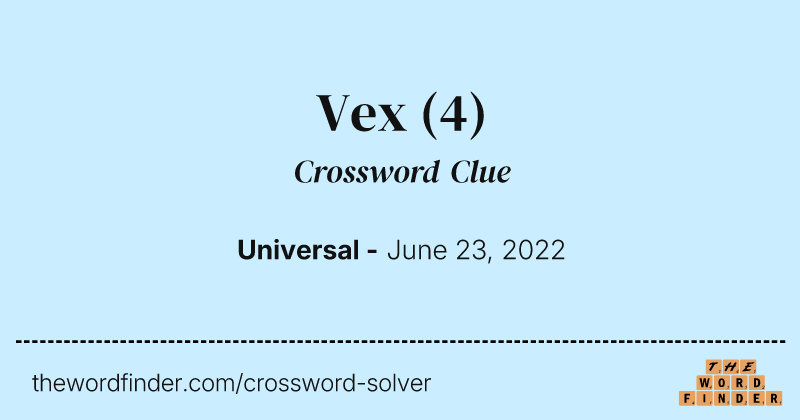Vex crossword clue image