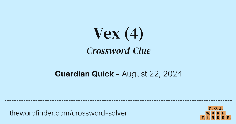 Vex crossword clue image