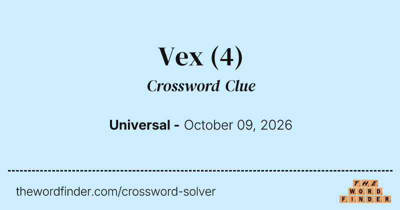 Vex crossword clue image