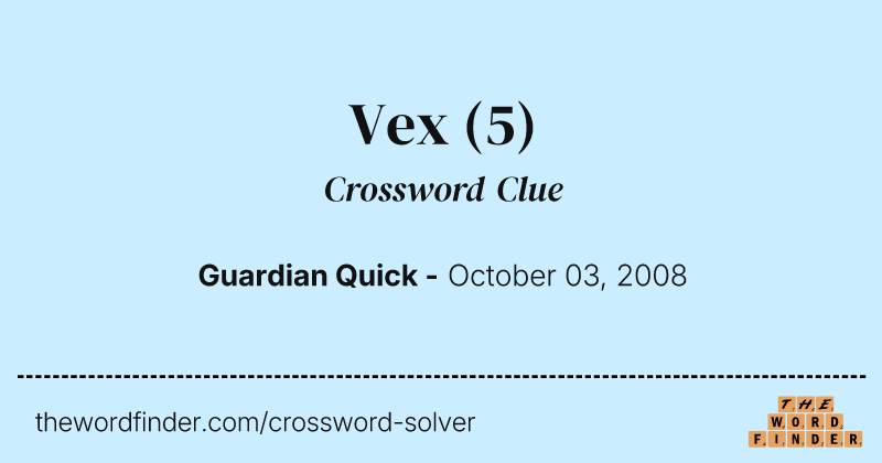 Vex crossword clue image