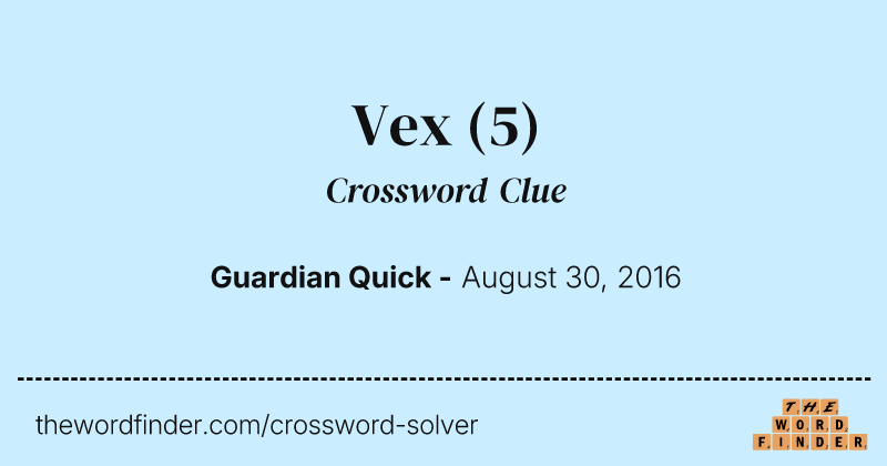 Vex crossword clue image