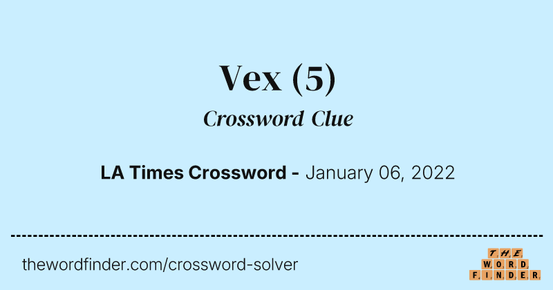 Vex crossword clue image