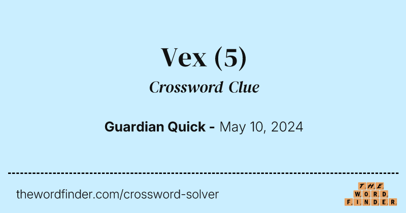 Vex crossword clue image
