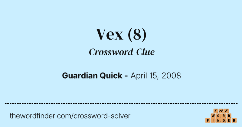 Vex crossword clue image