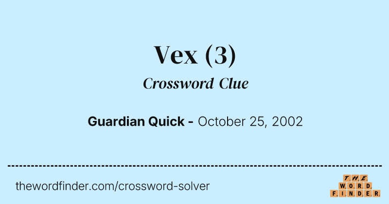 Vex crossword clue image