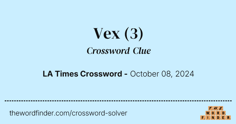 Vex crossword clue image