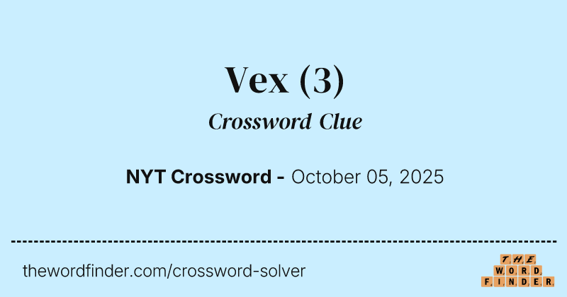 Vex crossword clue image