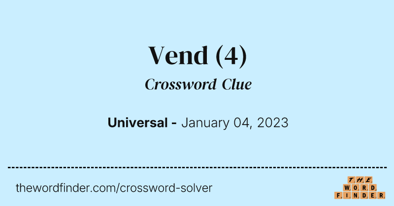 Vend crossword clue image