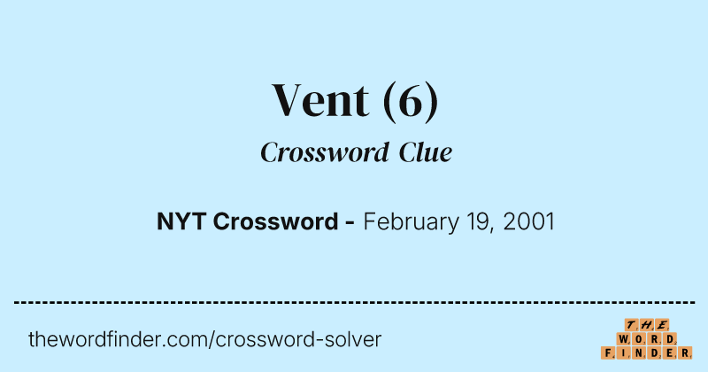 Vent crossword clue image