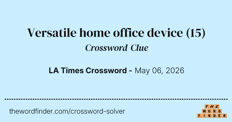 Versatile home office device crossword clue image