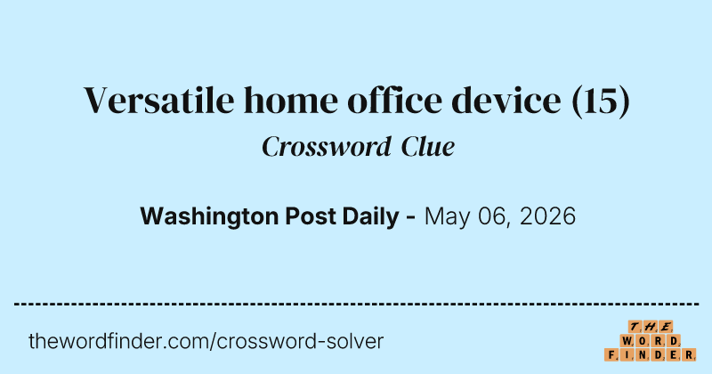 Versatile home office device crossword clue image