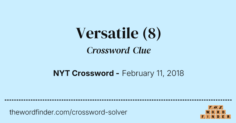 Versatile crossword clue image