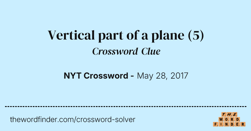 Vertical part of a plane crossword clue image