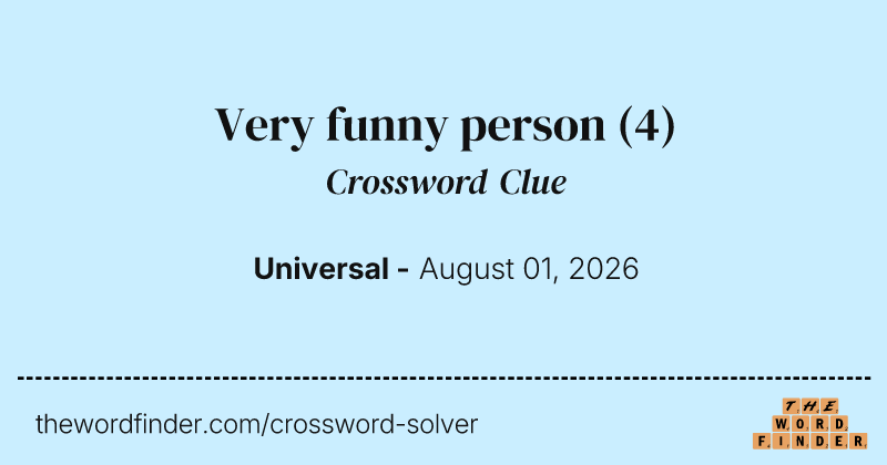 Very funny person crossword clue image