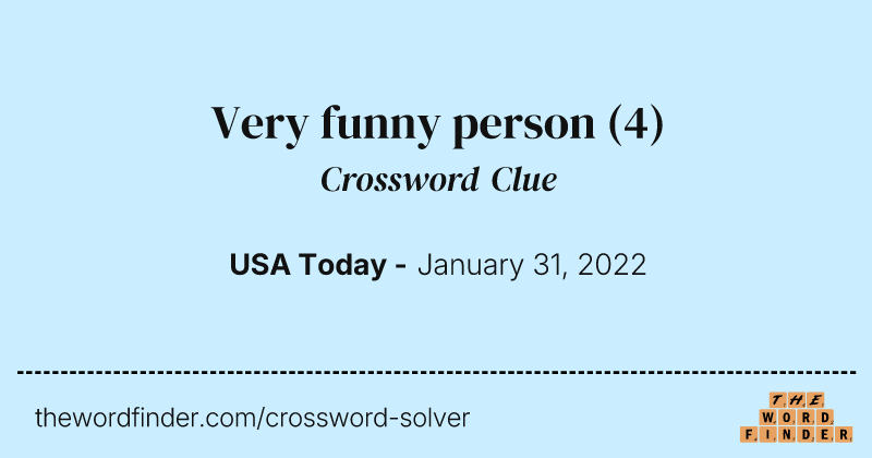 Very funny person crossword clue image