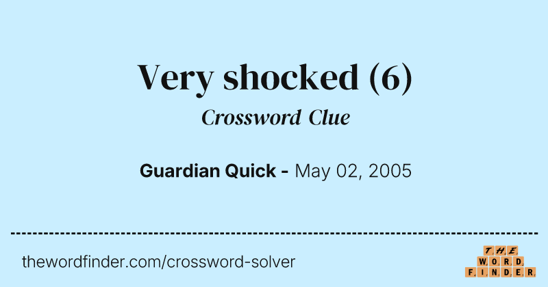 Very shocked crossword clue image