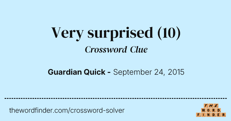 Very surprised crossword clue image