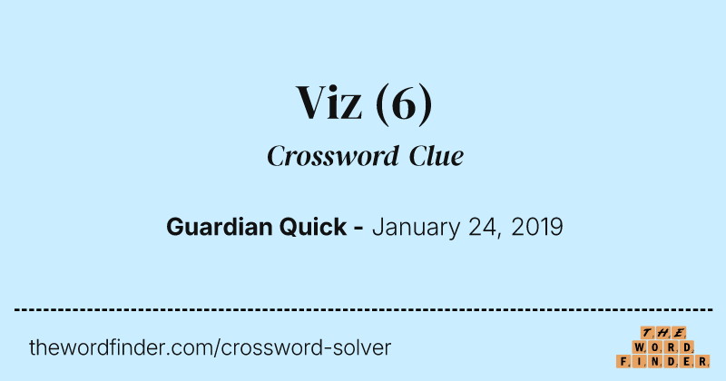 Viz crossword clue image