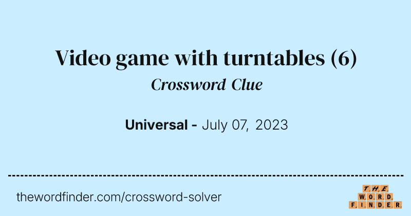 Video game with turntables crossword clue image
