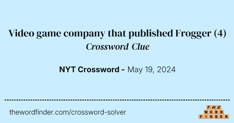 Video game company that published Frogger crossword clue image
