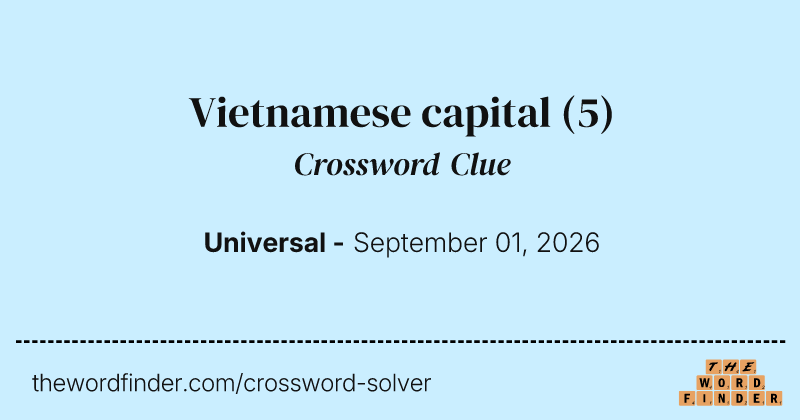 Vietnamese capital crossword clue image