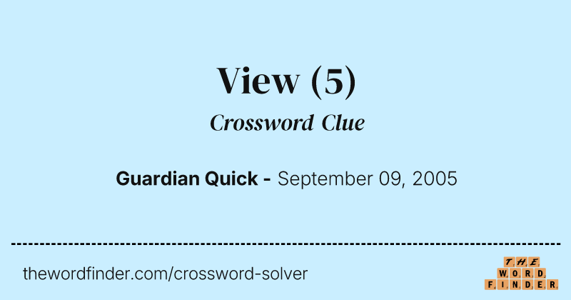 View crossword clue image