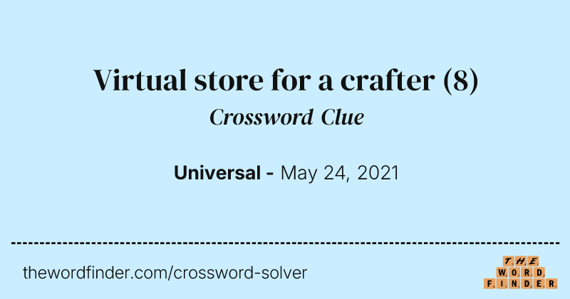 Virtual store for a crafter crossword clue image