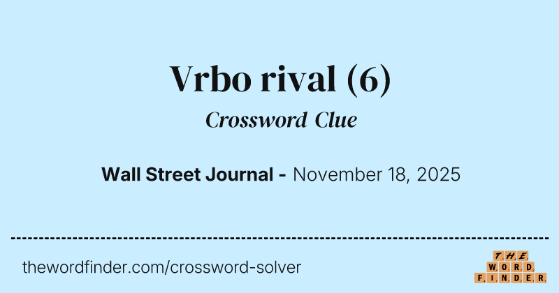 Vrbo rival crossword clue image