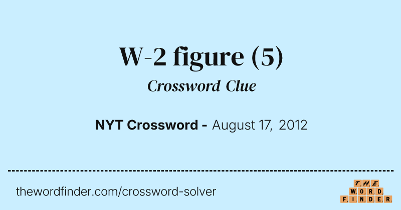 W-2 figure crossword clue image