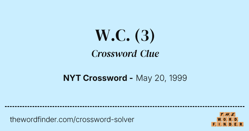 W.C. crossword clue image