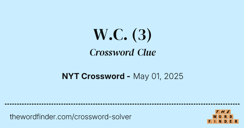 W.C. crossword clue image