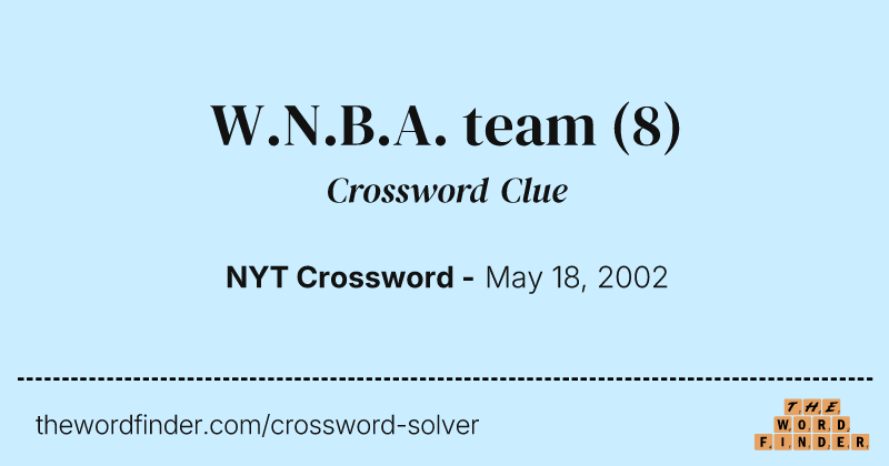 W.N.B.A. team crossword clue image