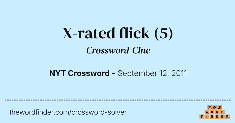 X-rated flick crossword clue image