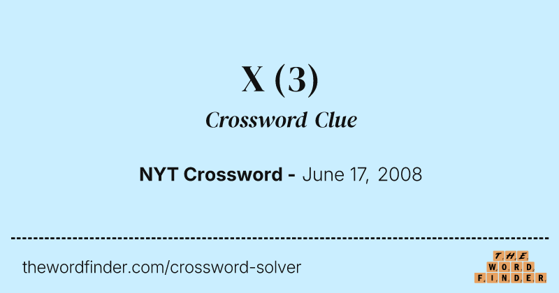 X crossword clue image