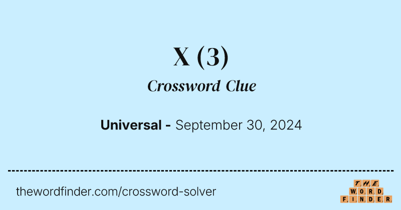 X crossword clue image